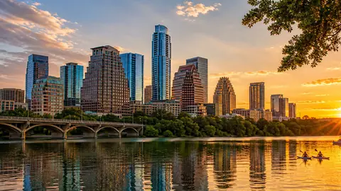 Photoreal editorial image for What Part of Austin Should Shape Your Trip?, inspired by Austin