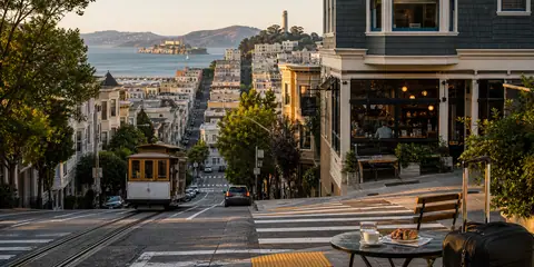 Photoreal editorial image for What Part of San Francisco Should Anchor Your Stay?, inspired by San Francisco