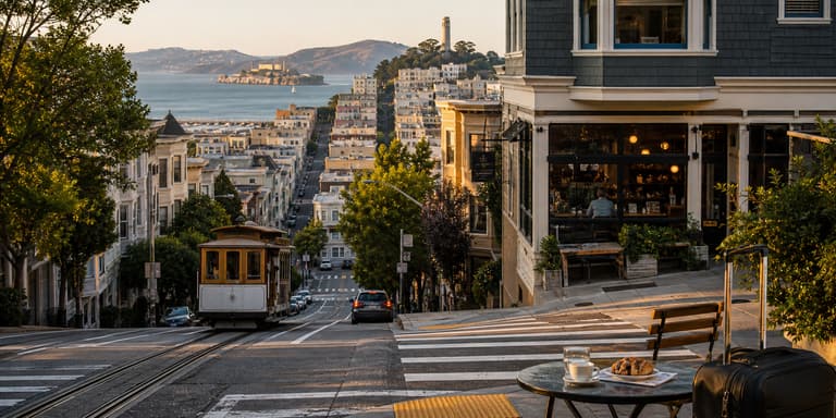 Photoreal editorial image for What Part of San Francisco Should Anchor Your Stay?, inspired by San Francisco