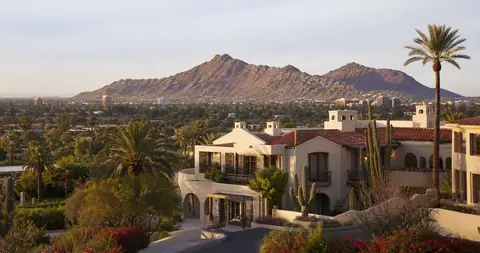 Photoreal editorial image for Where to Stay in Phoenix: Downtown, Biltmore, or a Resort?, inspired by Phoenix