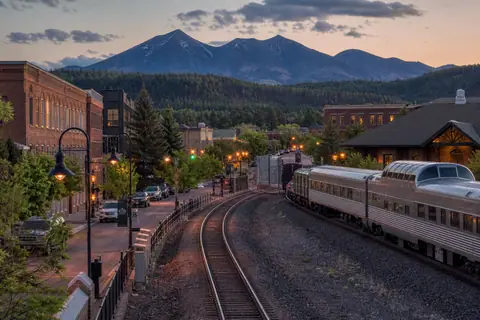 Photoreal travel-editorial Flagstaff scene for How Many Days Do You Need in Flagstaff?