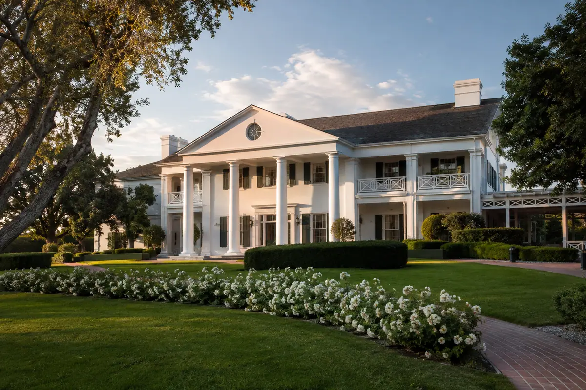 Photoreal historic home and gardens at the Richard Nixon Presidential Library