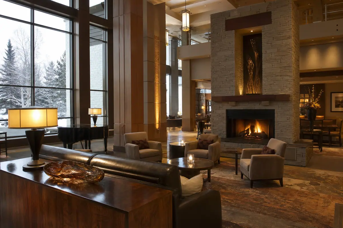 Photoreal travel-editorial view of Hotel Captain Cook in Anchorage, Alaska