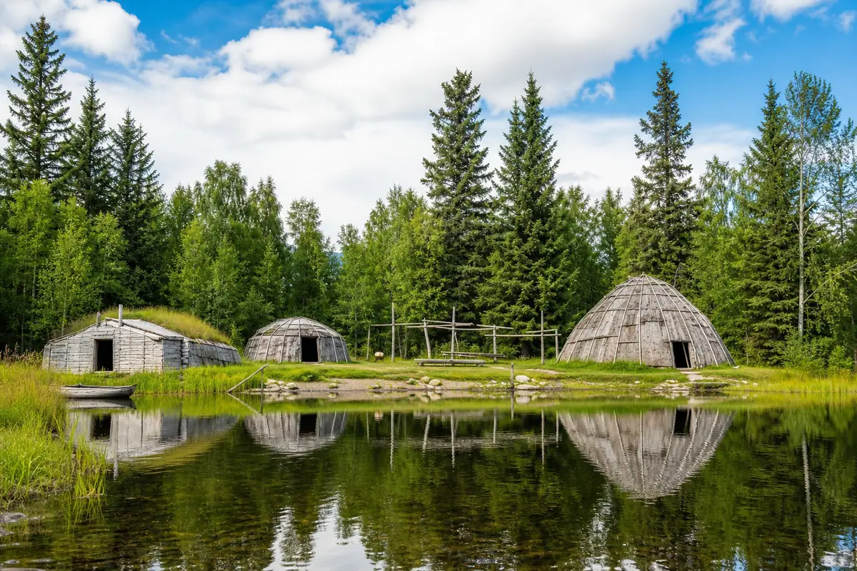 Photoreal travel-editorial view of Tony Knowles Coastal Trail in Anchorage, Alaska