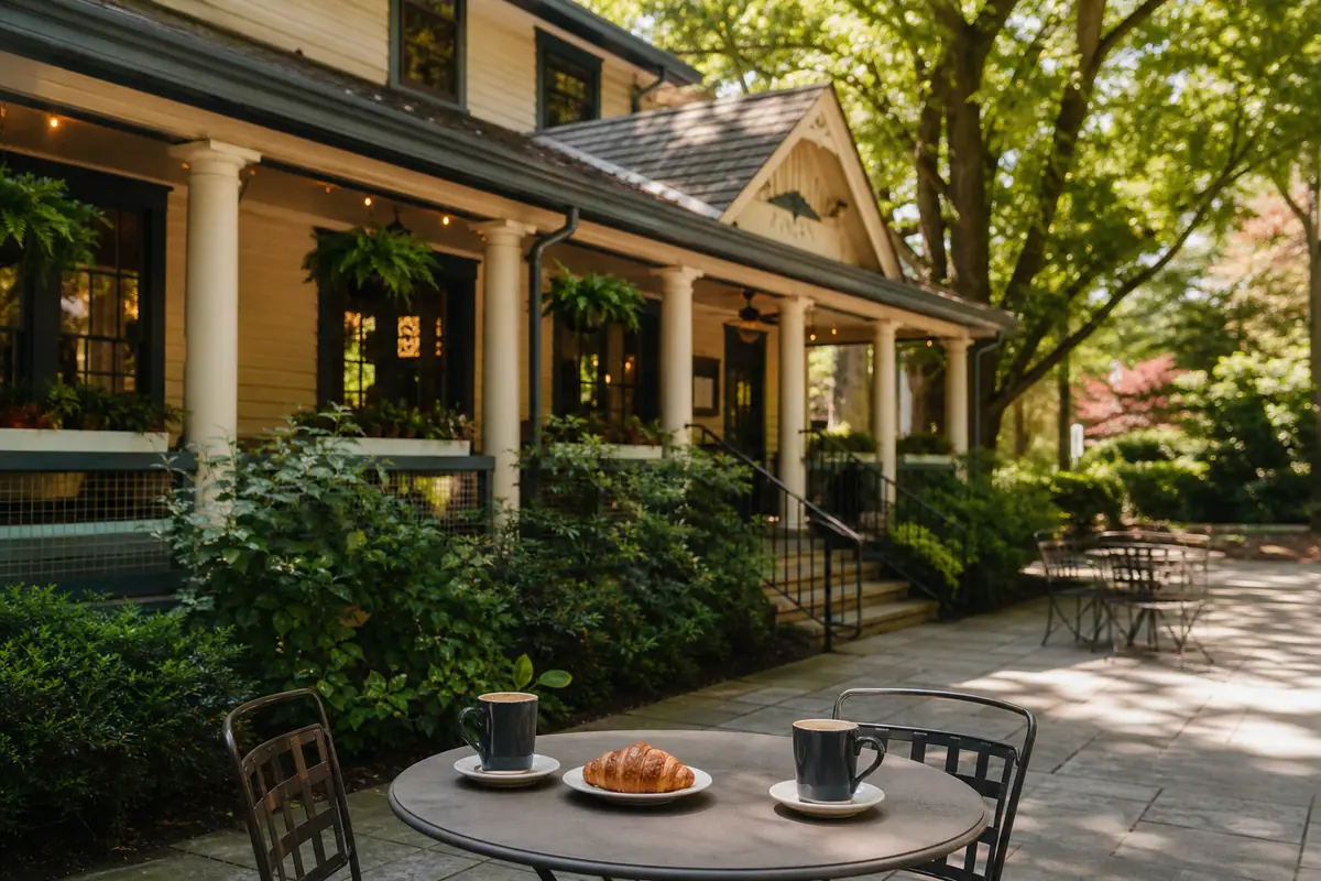 Photoreal view of Liberty House Café in Asheville