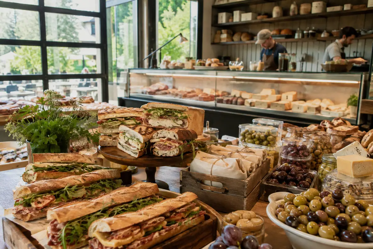 Travel-editorial view of Meat and Cheese Restaurant and Farm Shop in Aspen, Colorado