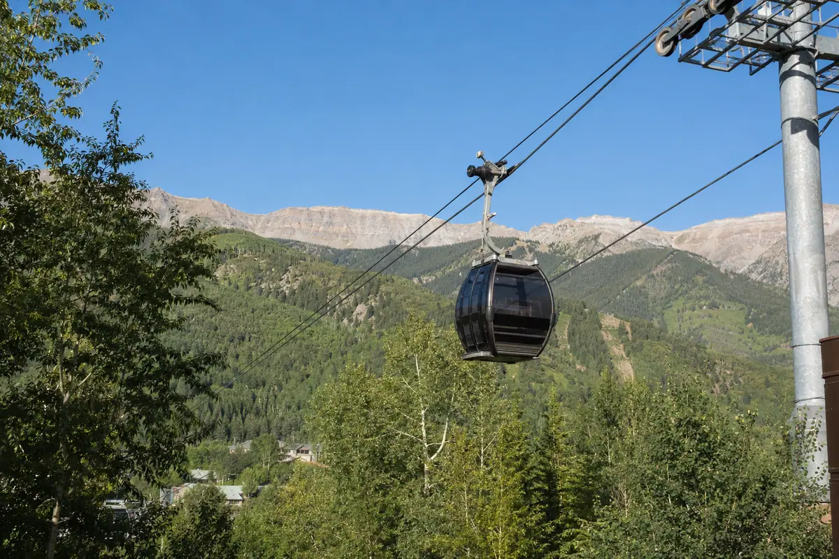 Travel-editorial view of Silver Queen Gondola in Aspen, Colorado