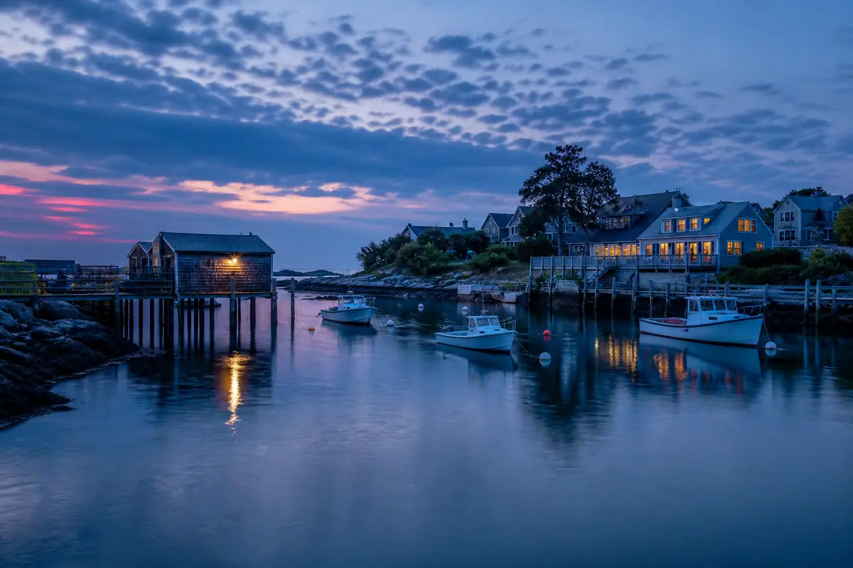 Photoreal travel-editorial view of Gardner's Basin in Atlantic City