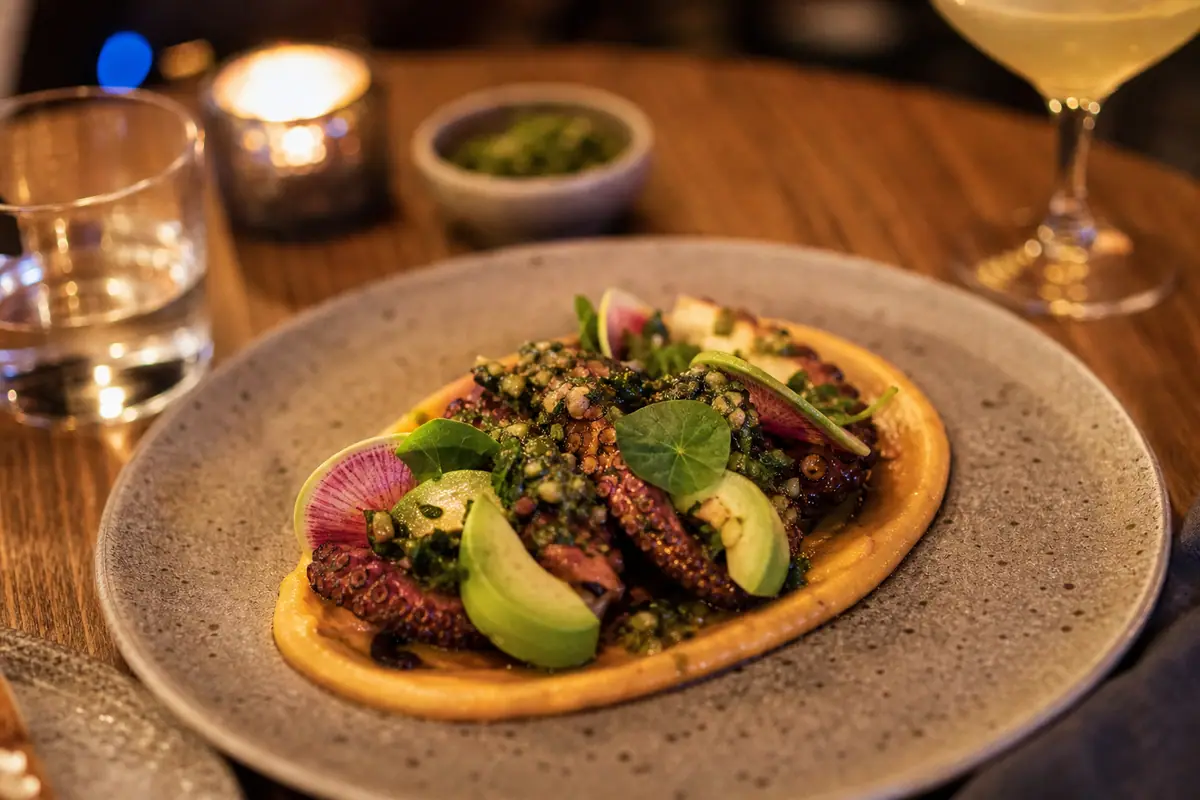 Photoreal dining or food scene representing Suerte in Austin
