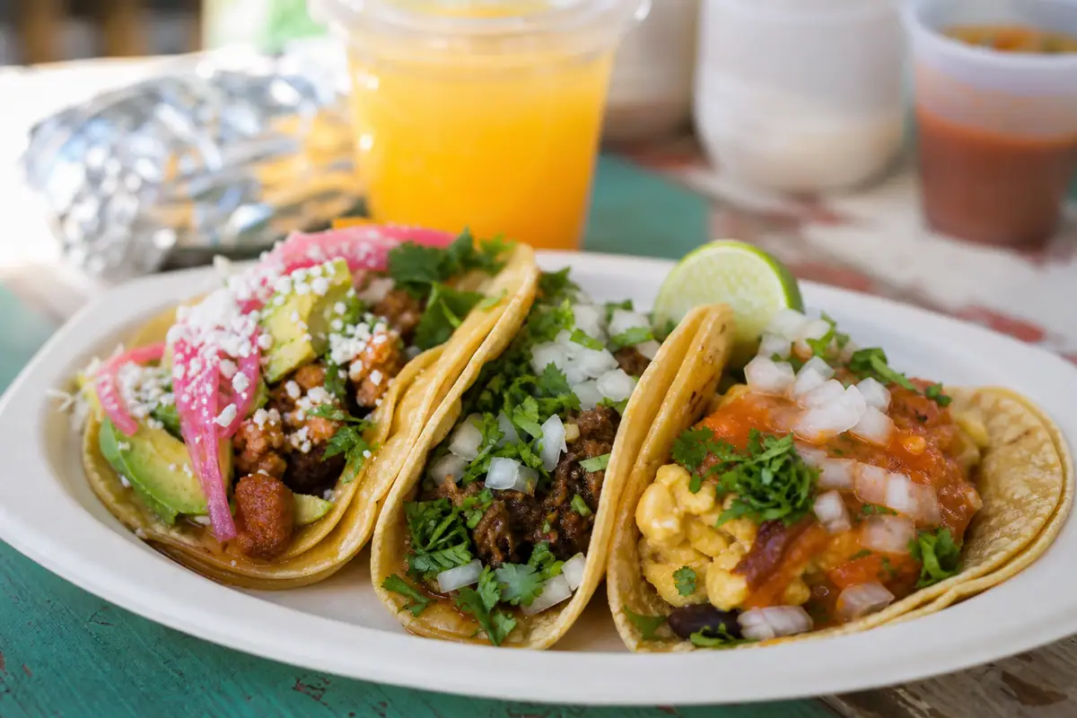 Photoreal dining or food scene representing Veracruz All Natural in Austin