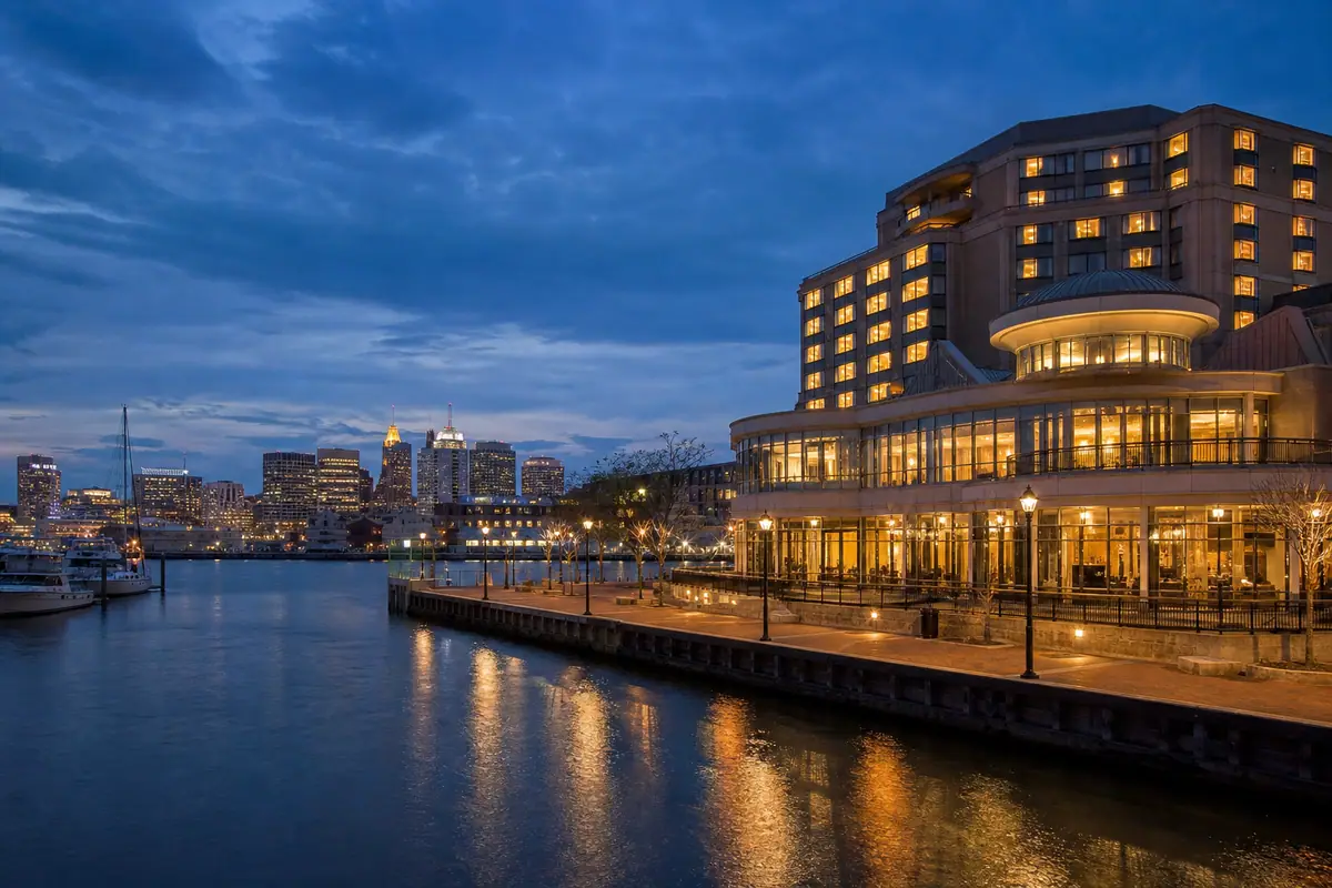 Photoreal view of The Royal Sonesta Harbor Court Baltimore in Baltimore