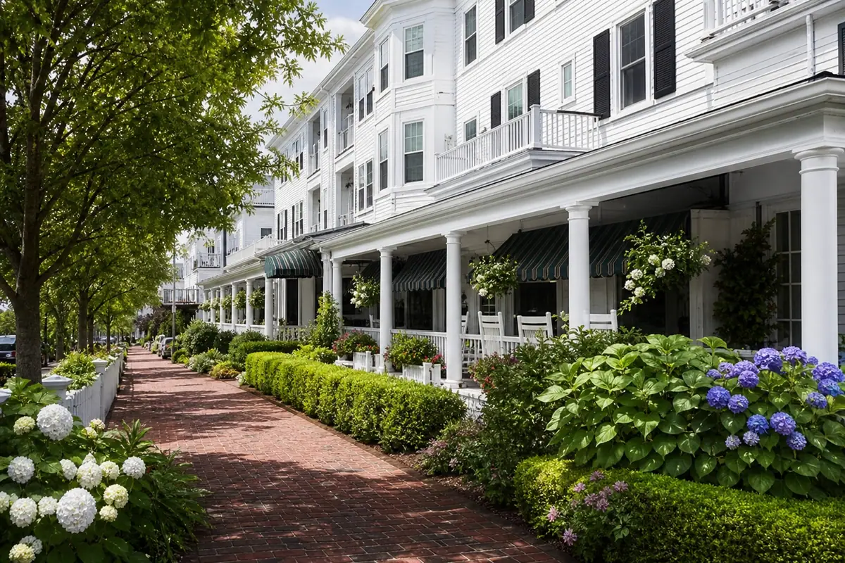 Photoreal view of Bar Harbor Grand Hotel in Bar Harbor, Maine