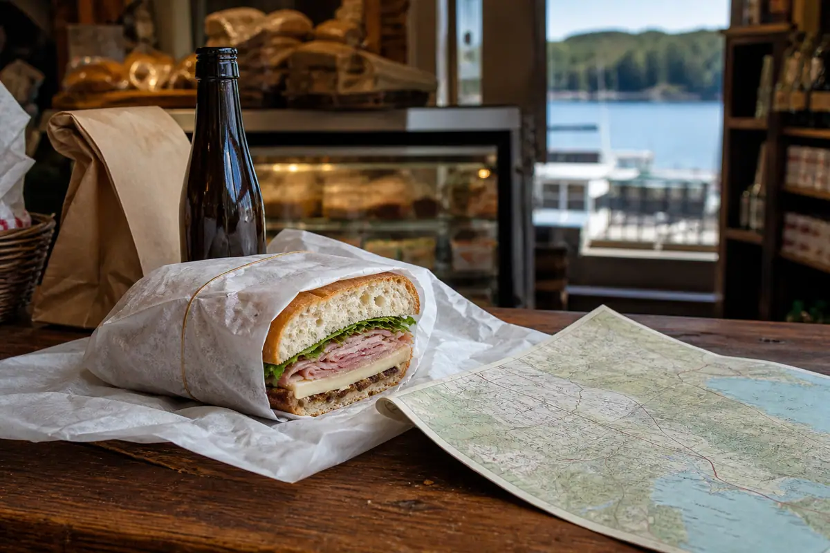 Photoreal view of Downeast Deli and Boxed Lunch Co. in Bar Harbor, Maine