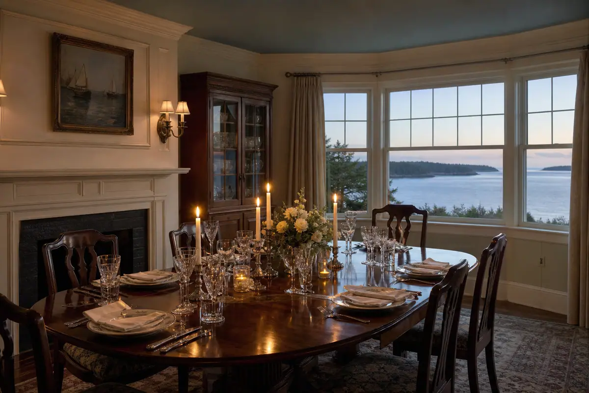 Photoreal view of The Reading Room Restaurant in Bar Harbor, Maine