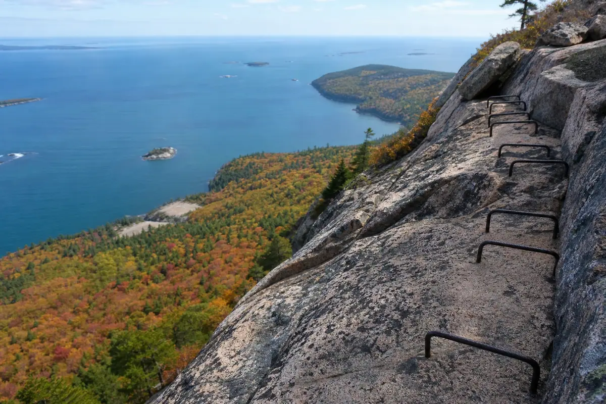 Photoreal view of Beehive Trail in Bar Harbor, Maine