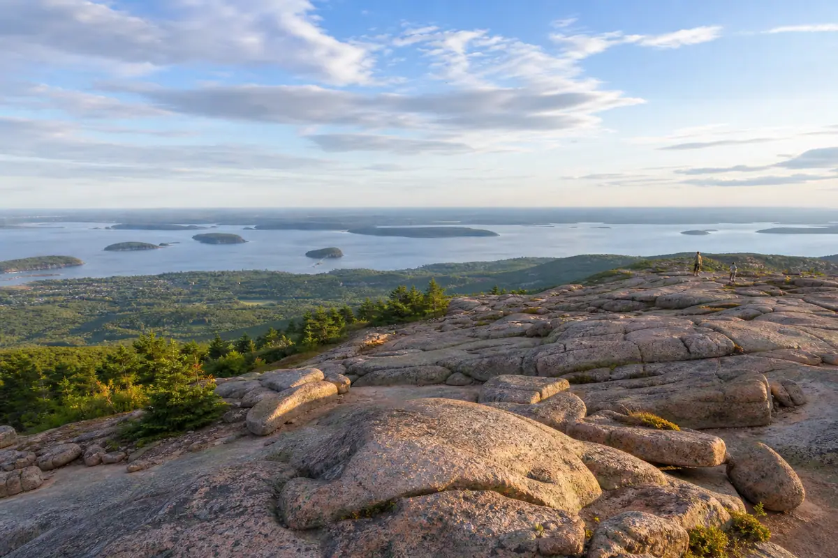 Photoreal view of Cadillac Mountain in Bar Harbor, Maine