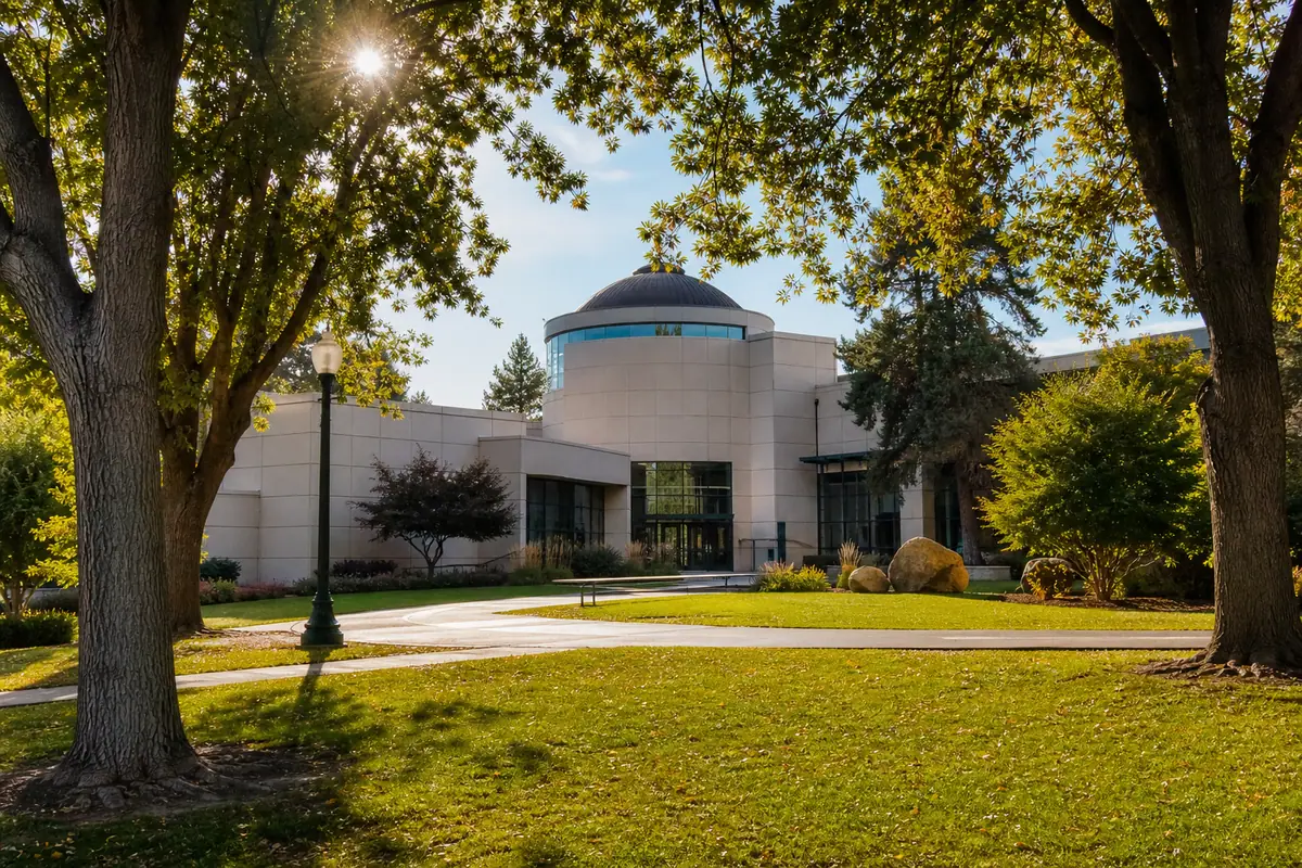 Photoreal editorial view of Idaho State Museum in Boise