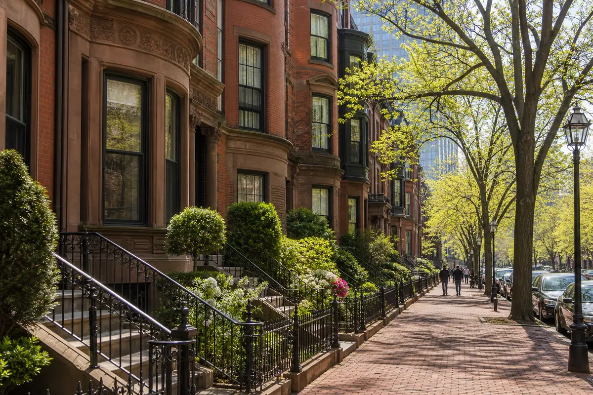 Photoreal view of Back Bay Walk in Boston