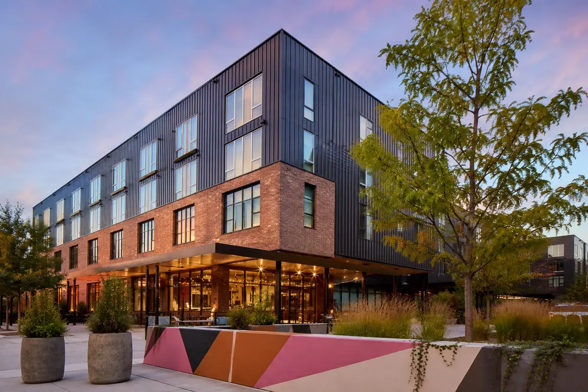 Travel-editorial view of Moxy Boulder in Boulder, Colorado