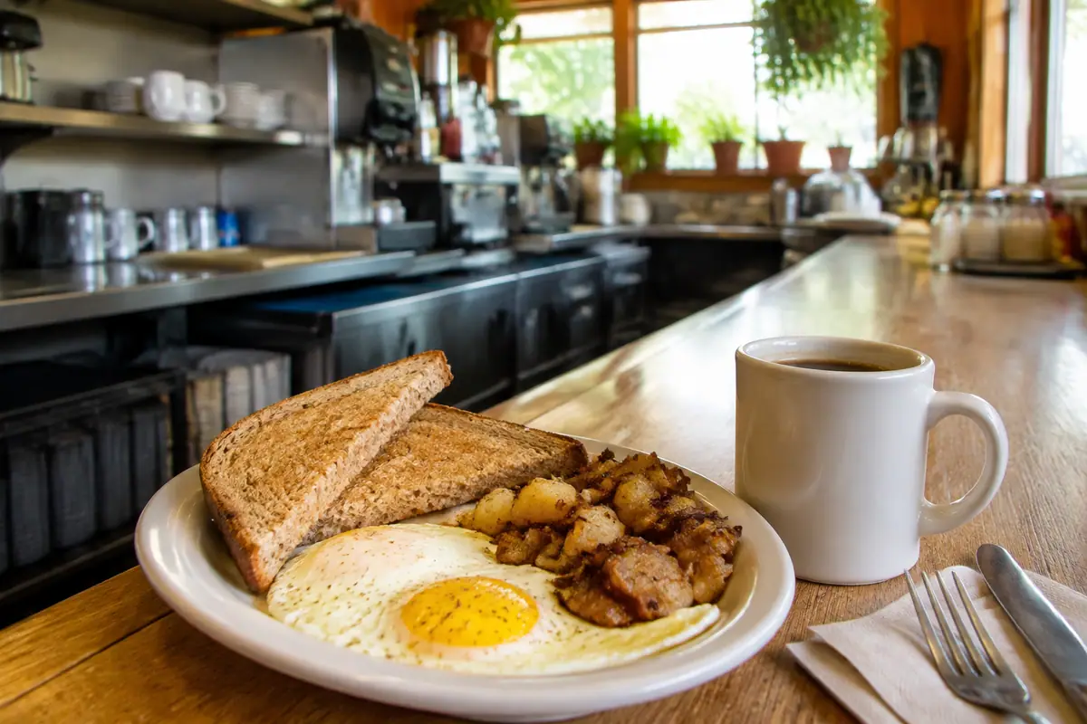 Travel-editorial view of The Village Coffee Shop in Boulder, Colorado