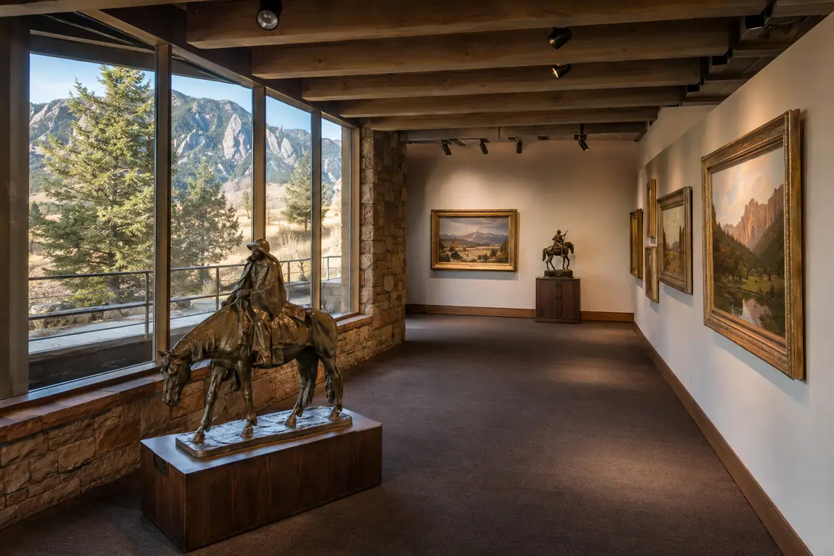 Travel-editorial view of Leanin' Tree Museum of Western Art in Boulder, Colorado