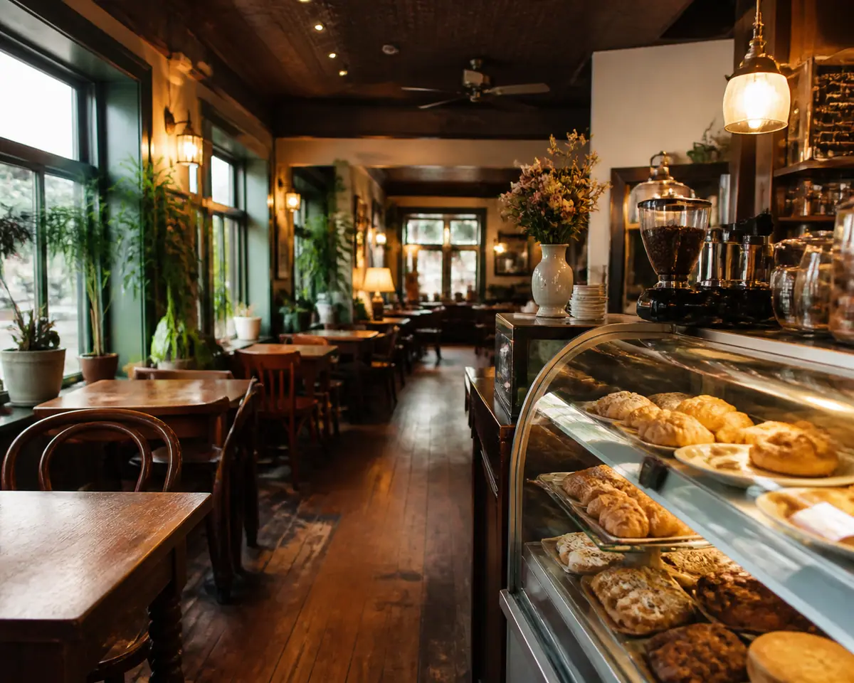 Photoreal dining scene at Moriarty Cafe in Buffalo