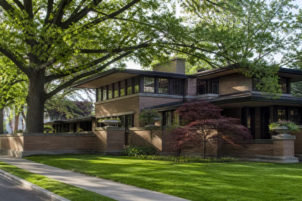Photoreal view of Frank Lloyd Wright's Martin House in Buffalo, New York