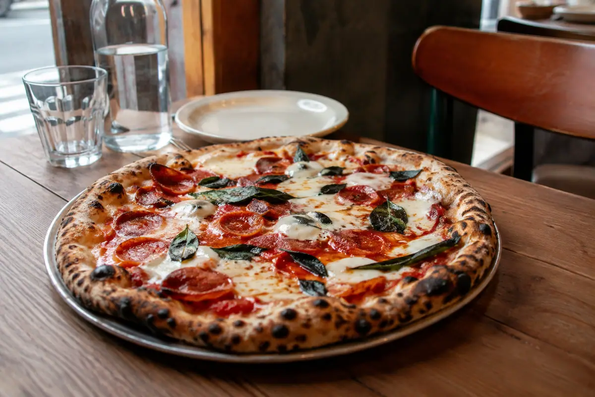 Travel-editorial view of Folino's Pizza in Burlington, Vermont