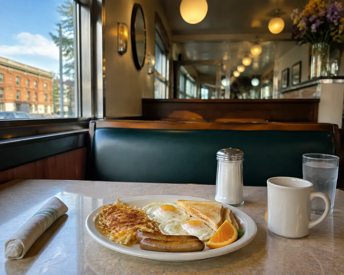 Travel-editorial view of Henry's Diner in Burlington, Vermont
