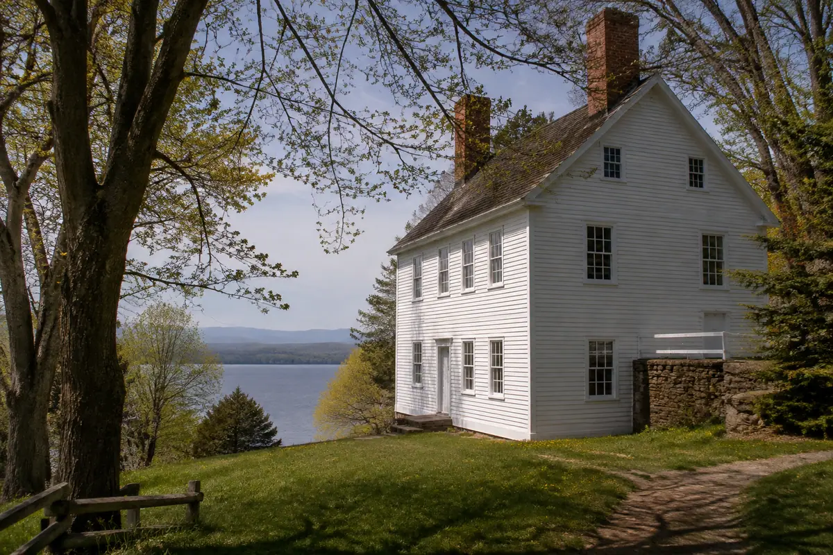 Travel-editorial view of Ethan Allen Homestead Museum in Burlington, Vermont