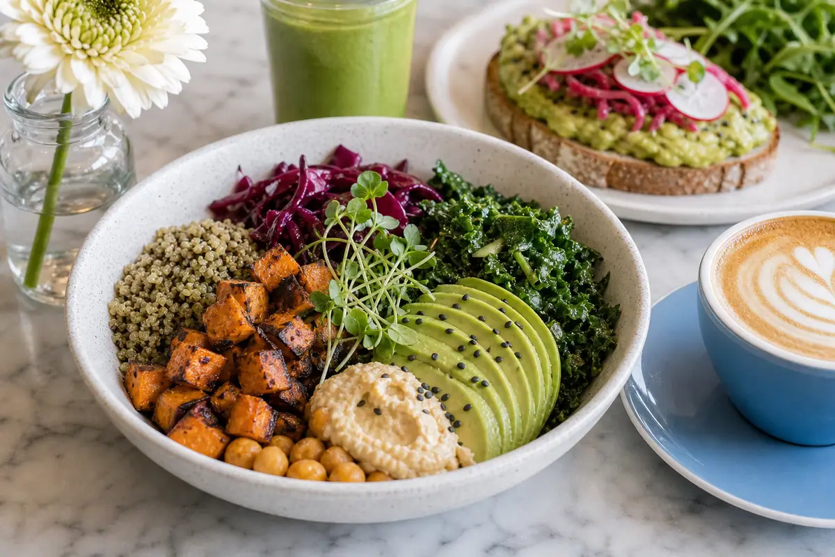 Photoreal colorful healthy bowl representing Basic Kitchen