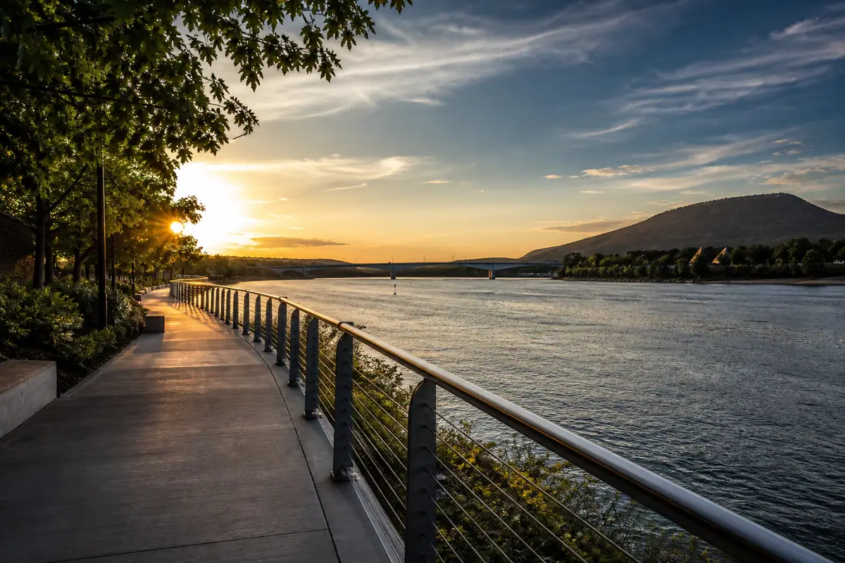 Photoreal view of Tennessee Riverwalk in Chattanooga