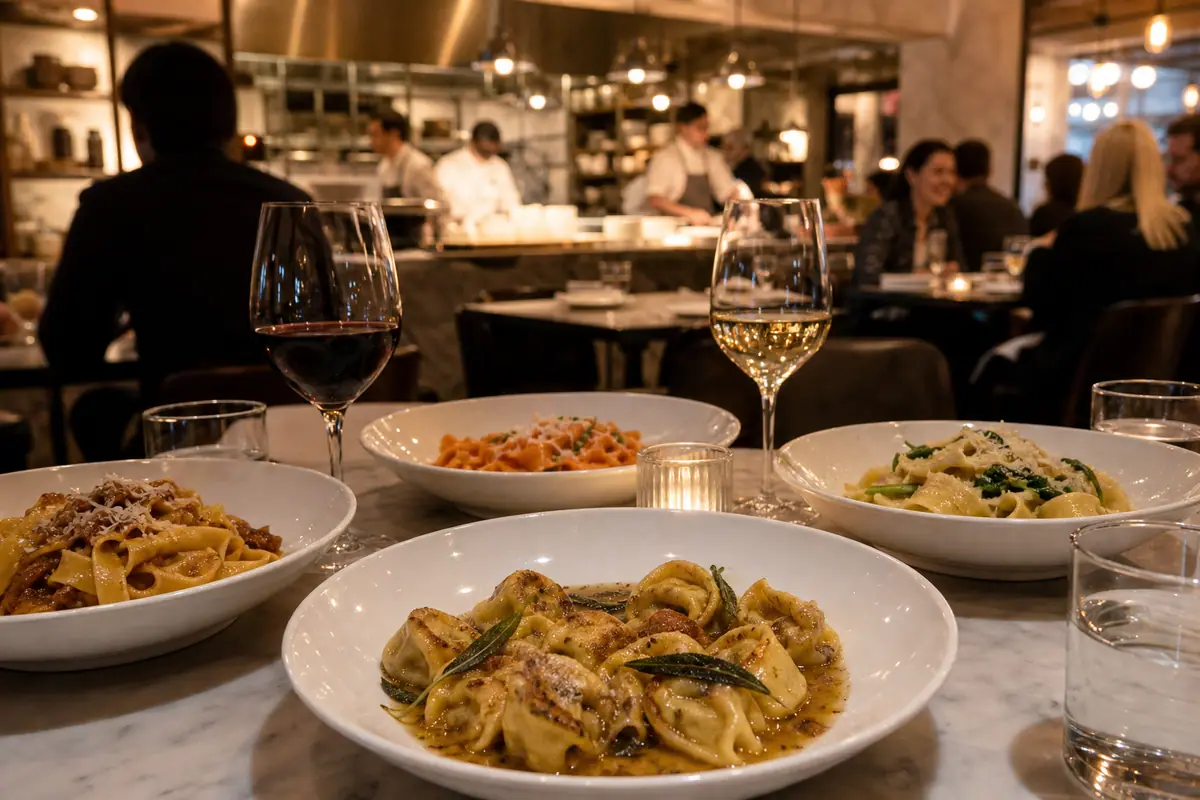 Photoreal Monteverde Restaurant and Pastificio pasta scene in Chicago