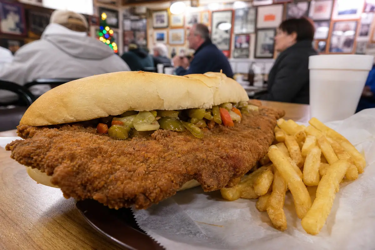 Photoreal Ricobene's sandwich scene in Chicago