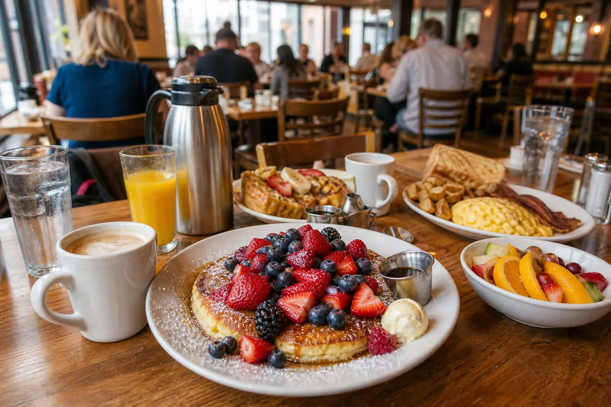 Photoreal Wildberry Pancakes and Cafe brunch in Chicago