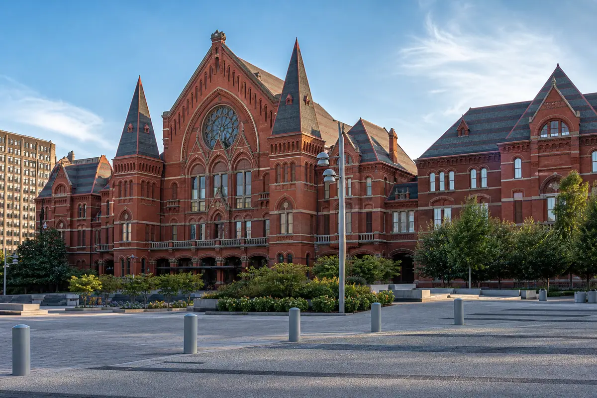 Photoreal view of Cincinnati Music Hall in Cincinnati