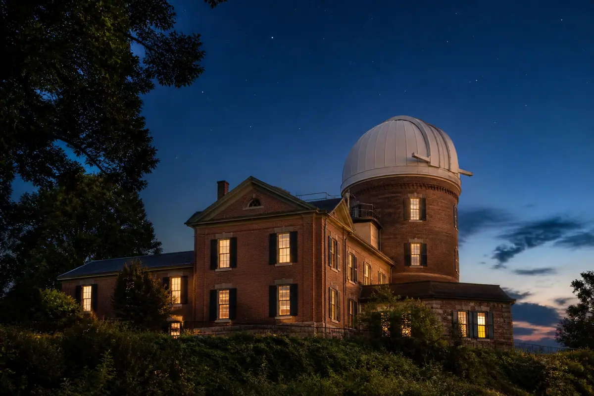 Photoreal historic telescope dome at Cincinnati Observatory