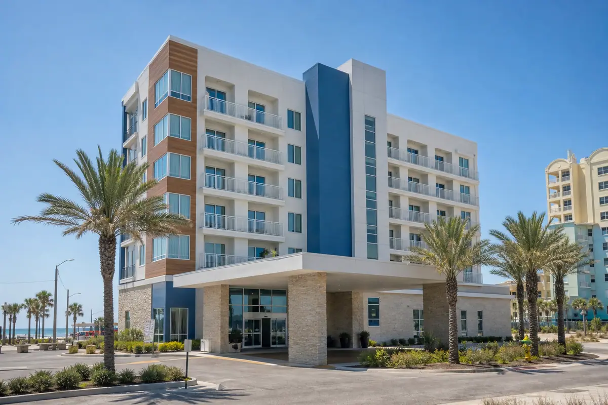 Photoreal exterior of Fairfield Inn & Suites Clearwater Beach