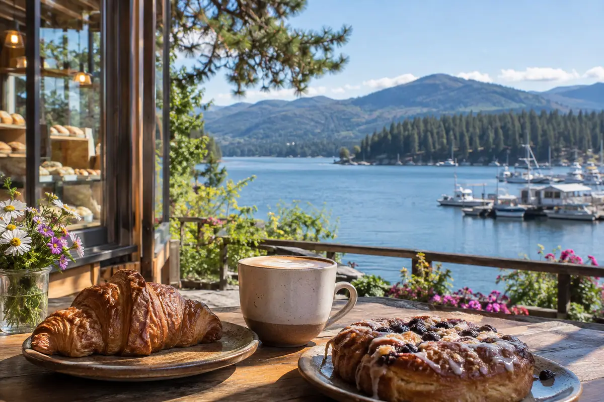 Photoreal editorial view of Bakery by the Lake in Coeur d’Alene