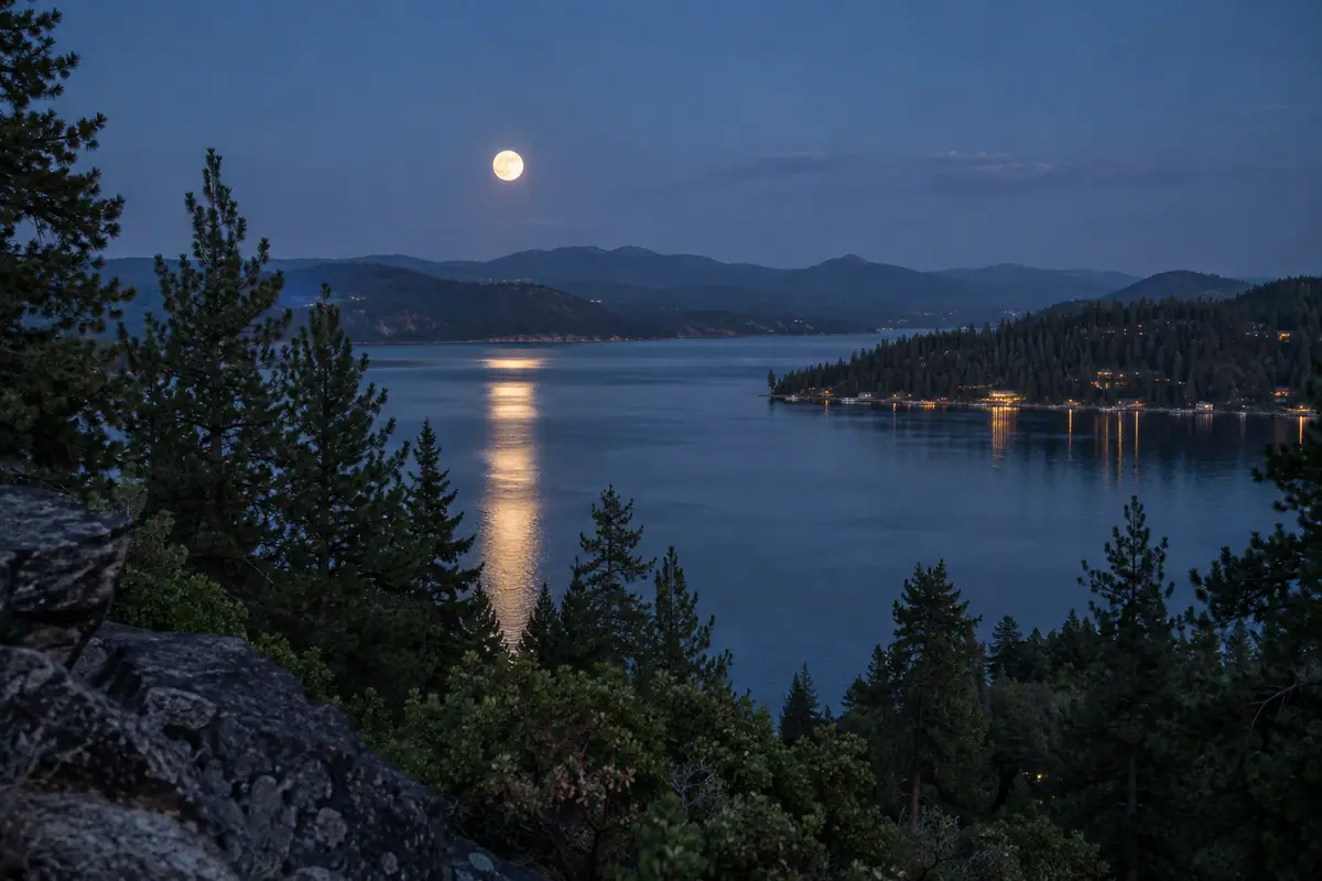 Photoreal editorial view of Moon Time in Coeur d’Alene