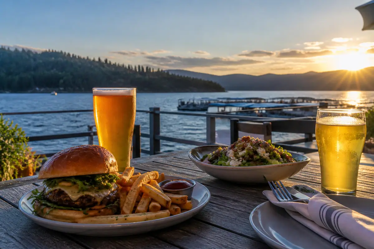 Photoreal editorial view of Sweet Lou’s Restaurant and Tap House in Coeur d’Alene