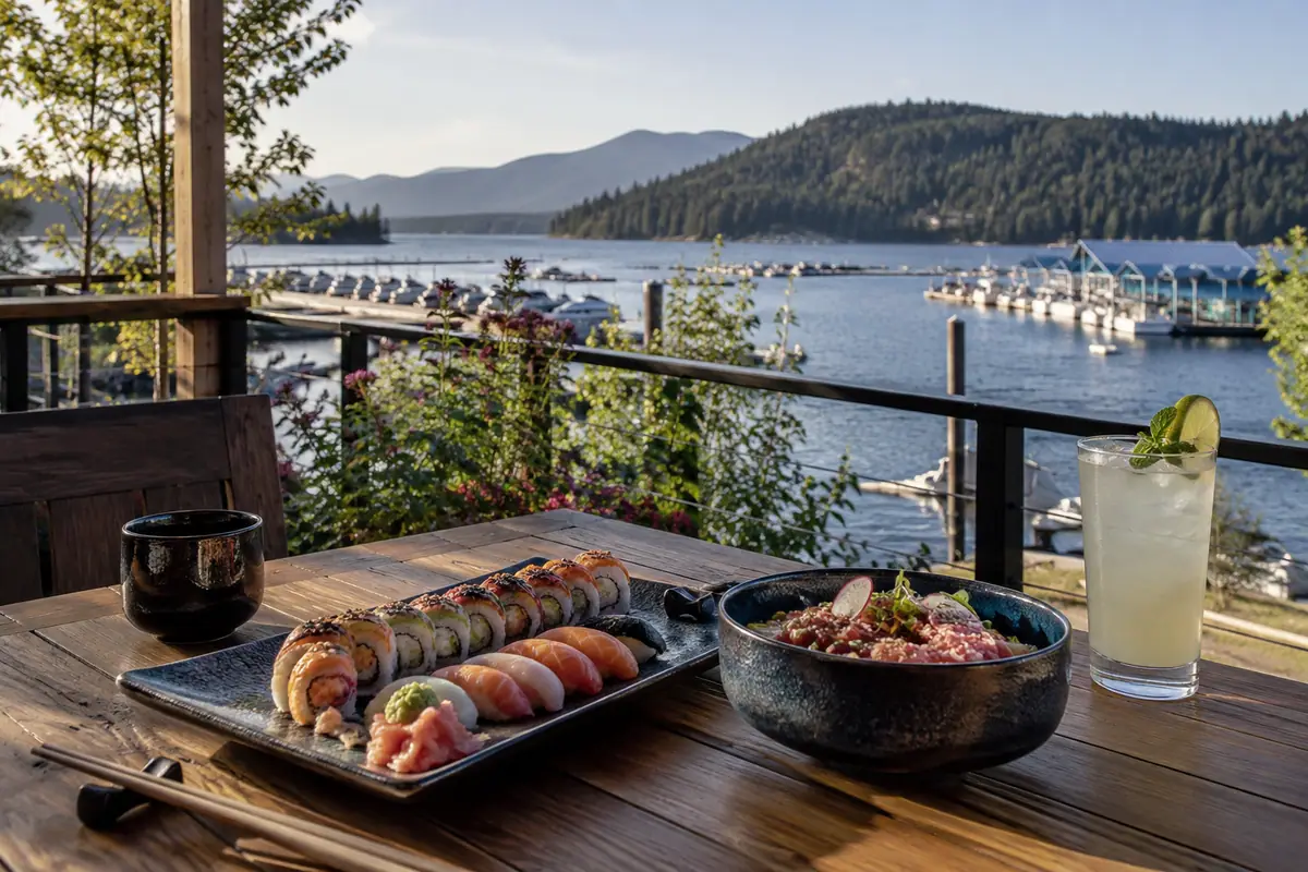 Photoreal editorial view of Syringa Japanese Cafe and Sushi Bar in Coeur d’Alene