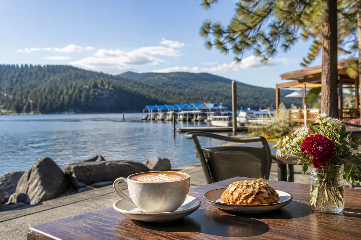 Photoreal editorial view of The Garnet Cafe in Coeur d’Alene