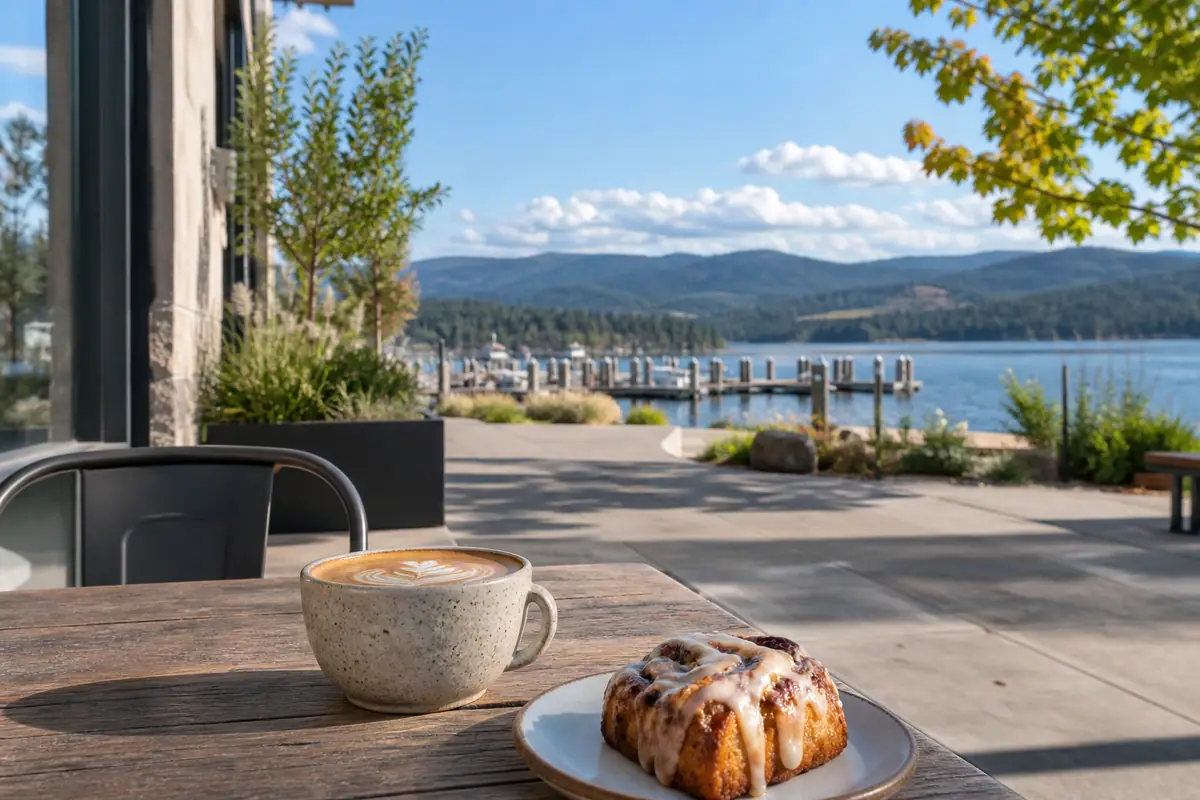Photoreal editorial view of Vault Coffee in Coeur d’Alene