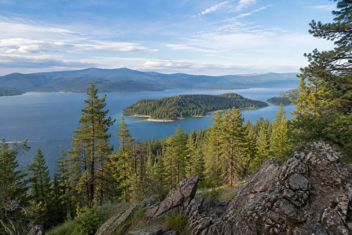 Photoreal editorial view of Farragut State Park in Coeur d’Alene