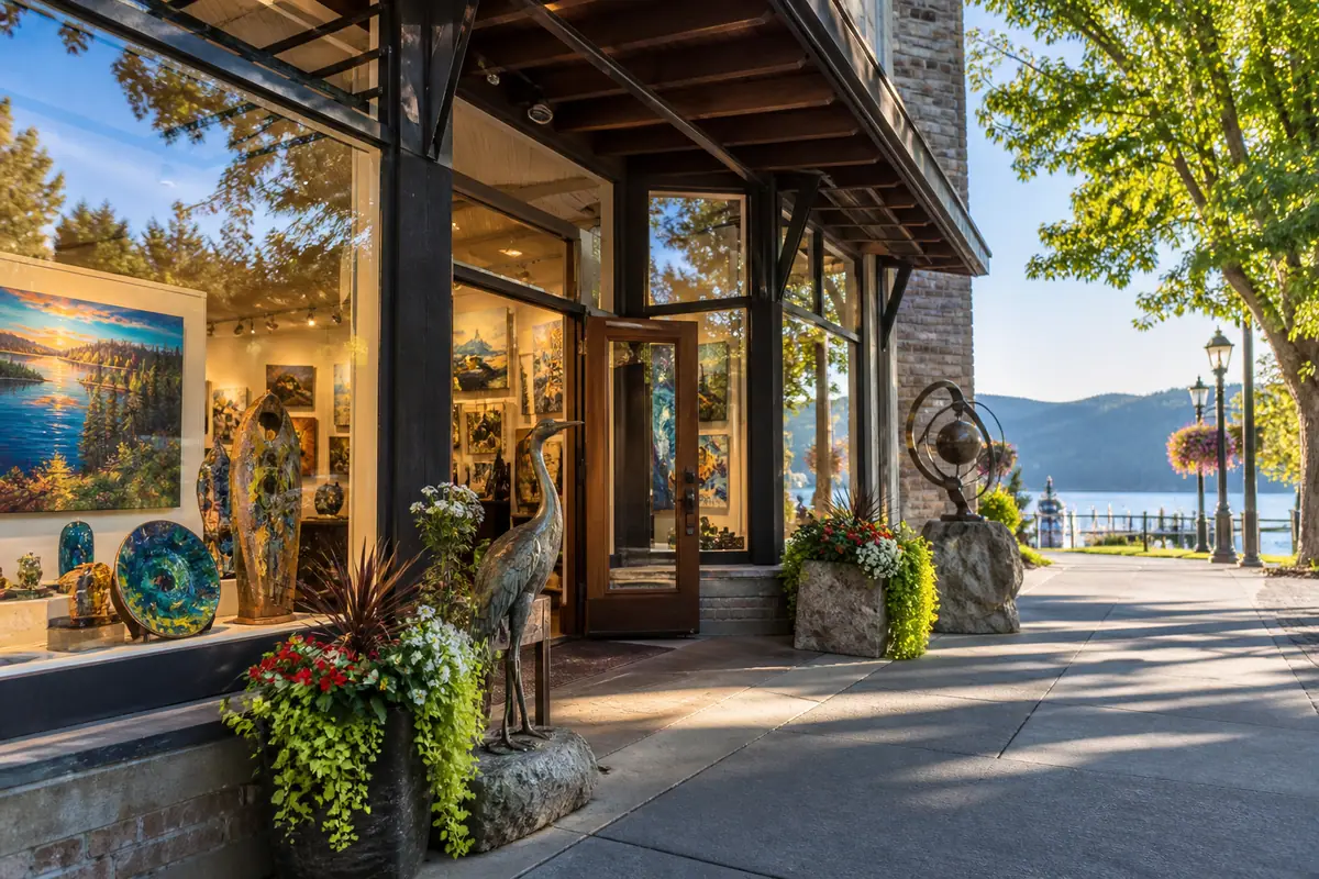 Photoreal editorial view of The Art Spirit Gallery in Coeur d’Alene