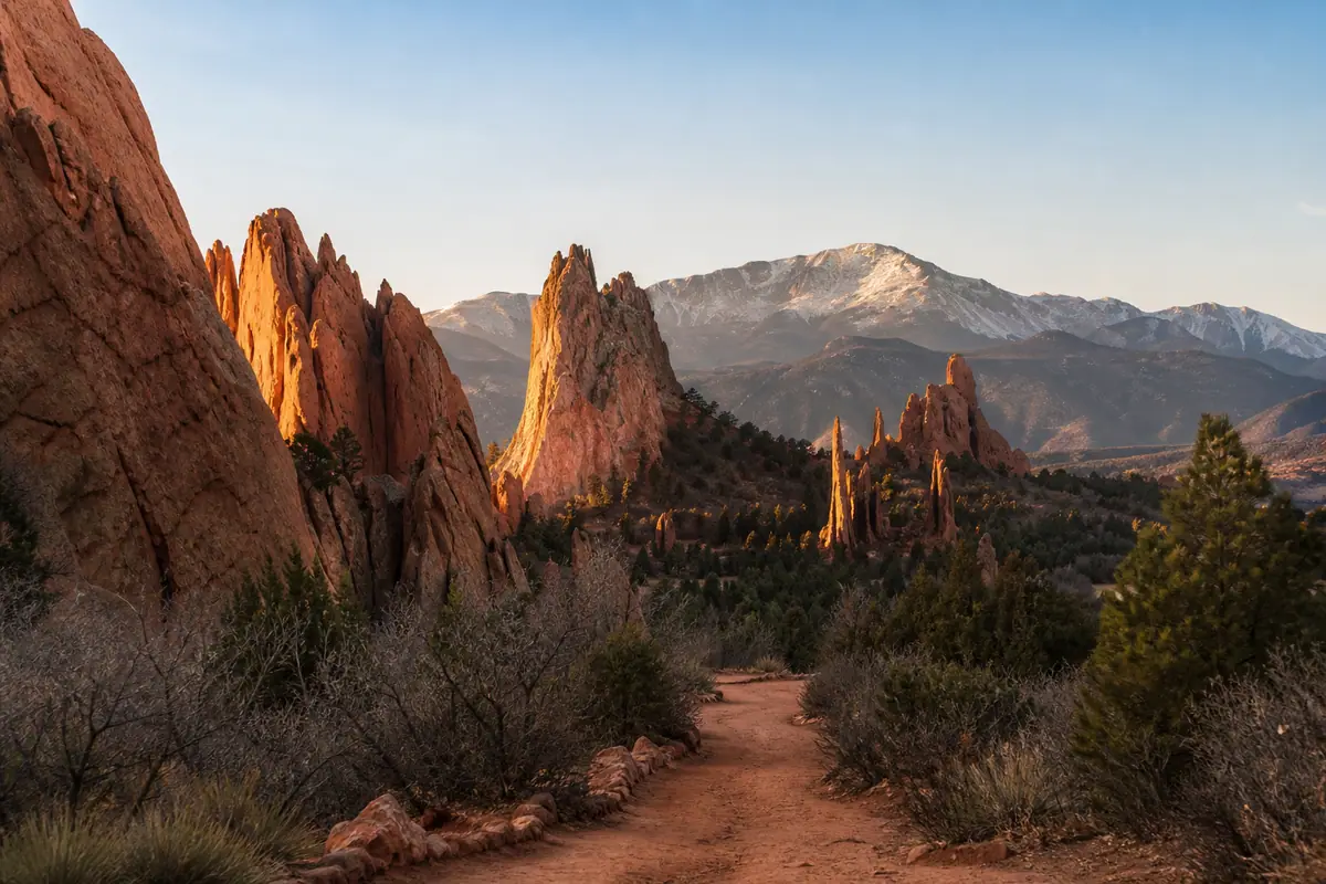 Photoreal view of Garden of the Gods Park in Colorado Springs