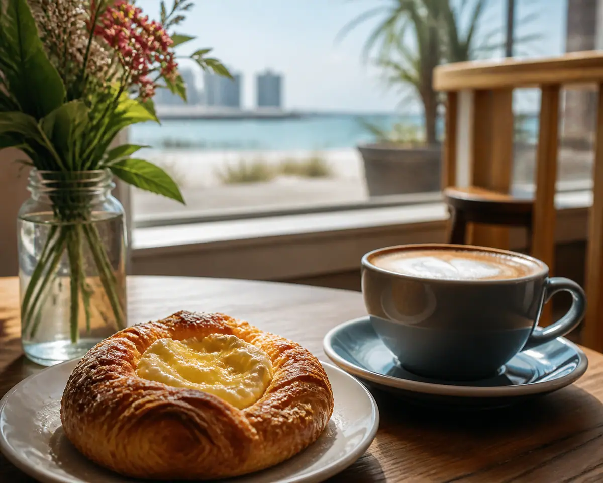 Photoreal travel-editorial view of Capriccio Cafe in Destin, Florida