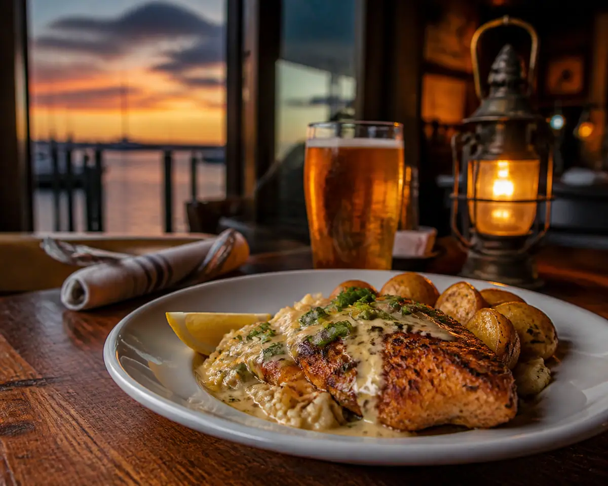 Photoreal travel-editorial view of McGuire’s Irish Pub of Destin in Destin, Florida