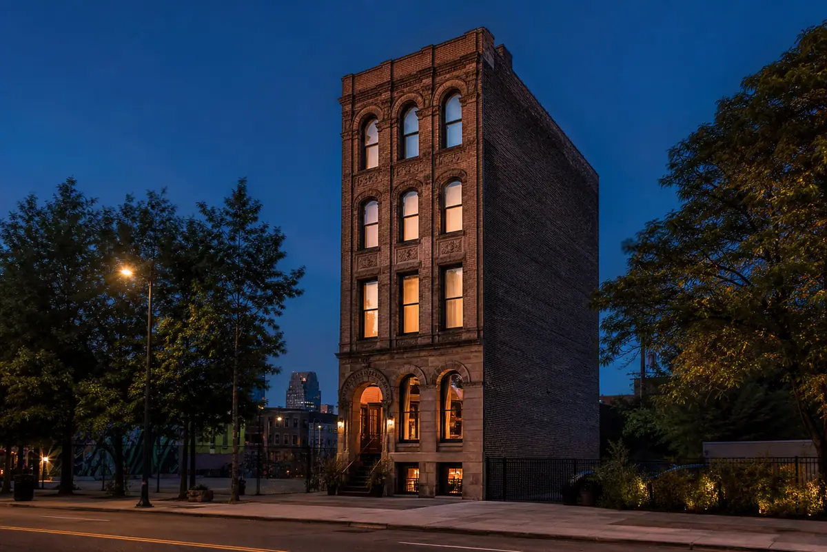 Photorealistic view of The Siren Hotel in Detroit